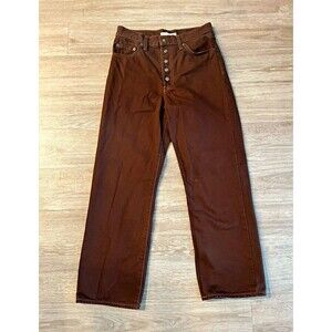 LEVI'S Ribcage Straight Ankle Women's Jeans color hot fudge size 29 0099